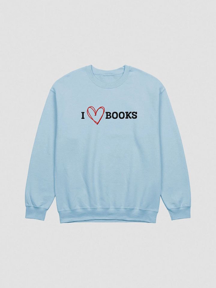 I HEART BOOKS Unisex Embroidered Crewneck Sweatshirt 3 product image (2)