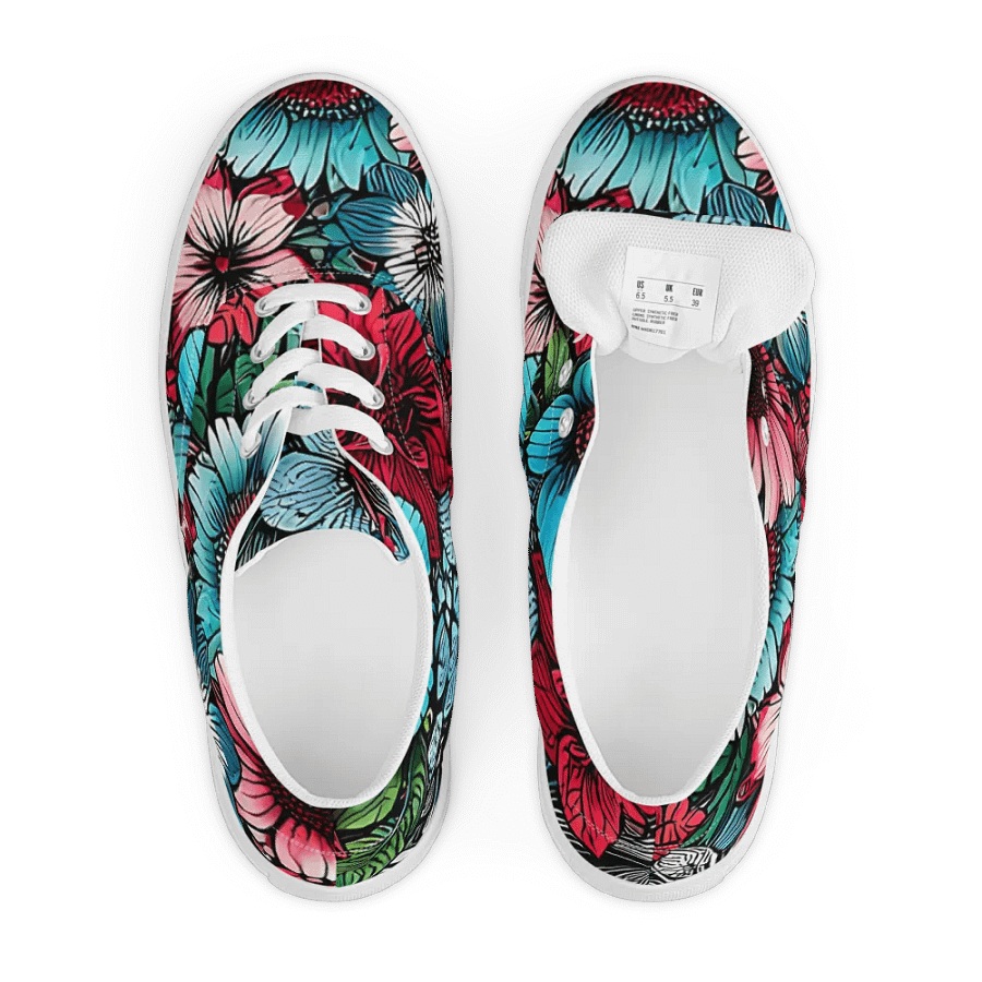 Floral Fusion Lace-Up Canvas Shoes product image (6)
