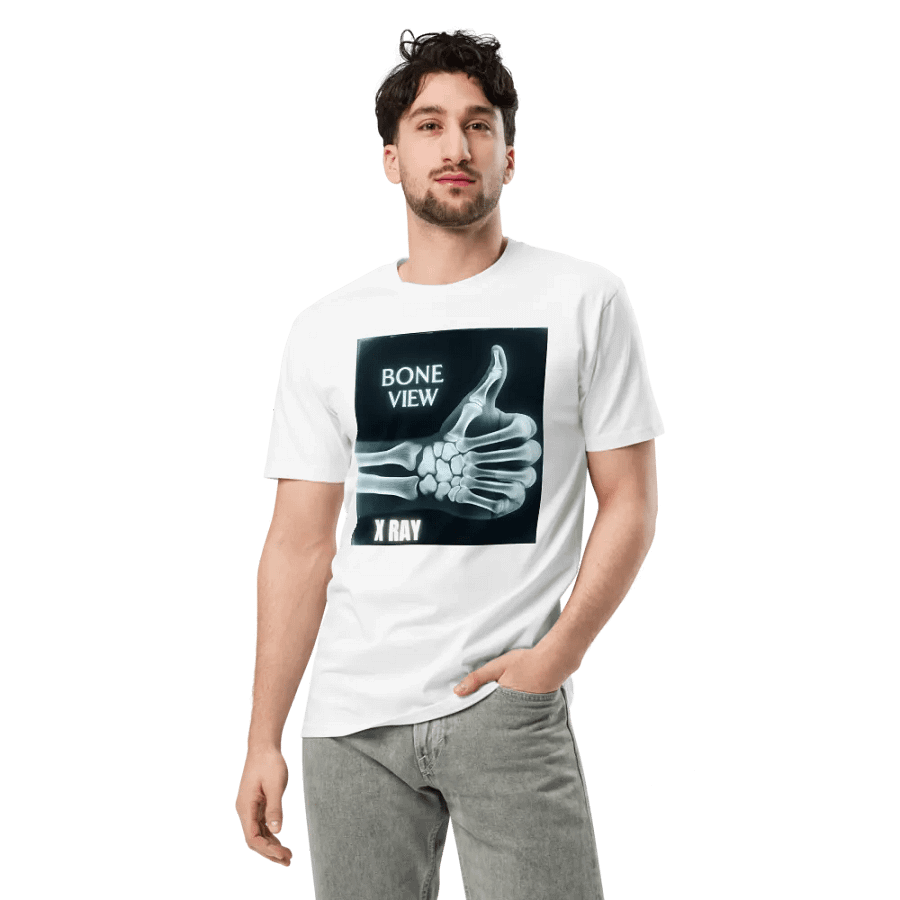 Bone View X-Ray Thumbs-Up T-Shirt product image (3)