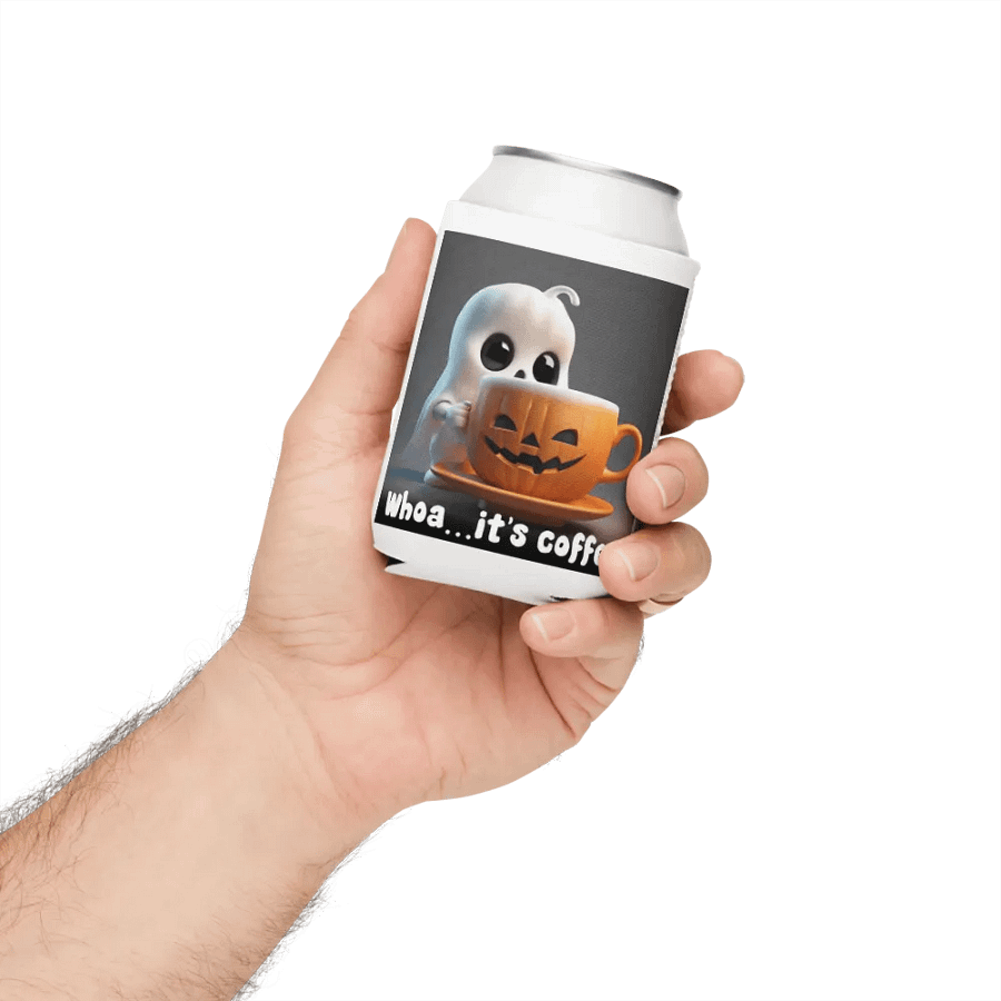 Spooky Coffee Ghost Can Cooler product image (5)