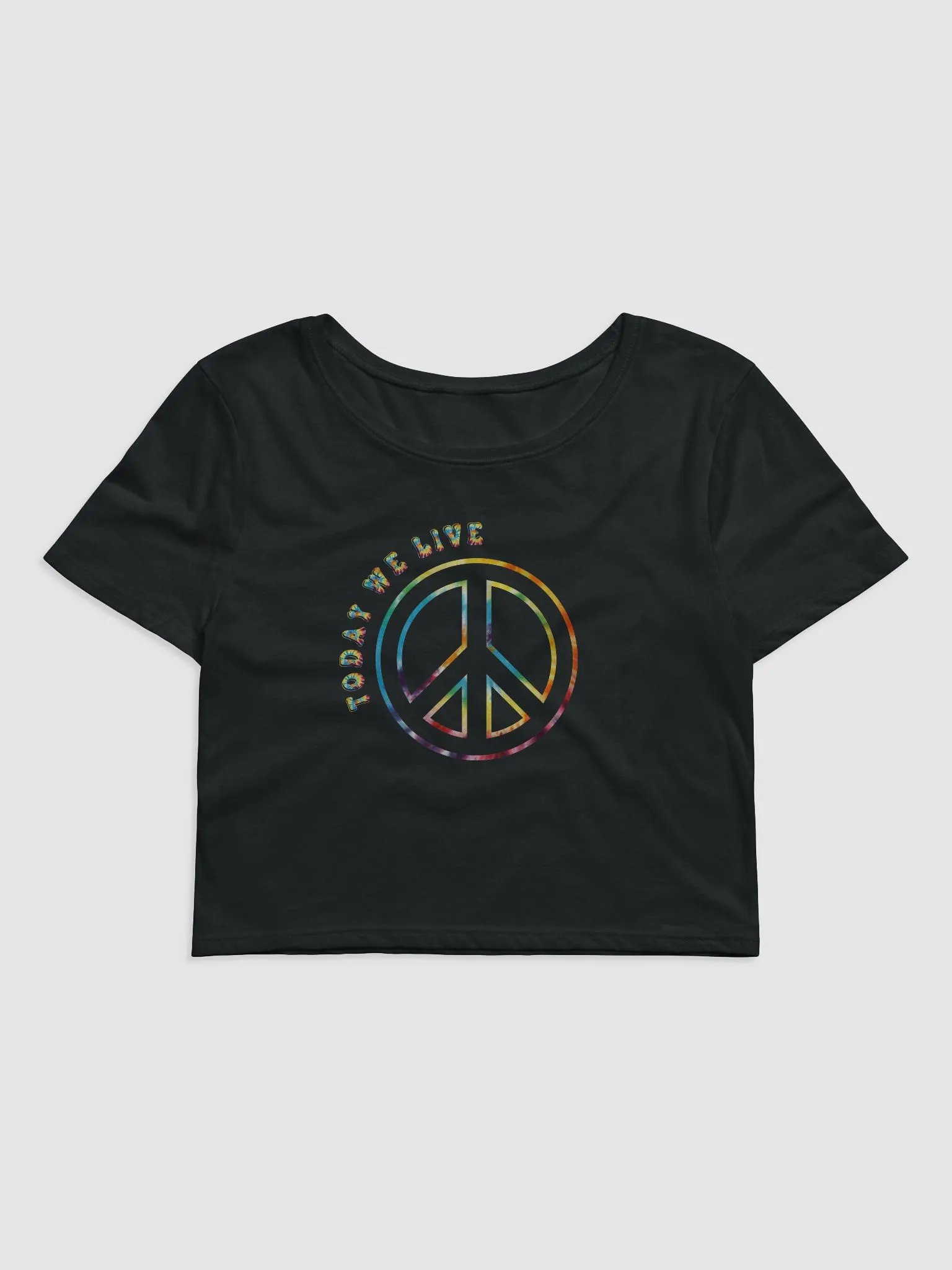 Peace symbol tie-dye crop top product image (1)