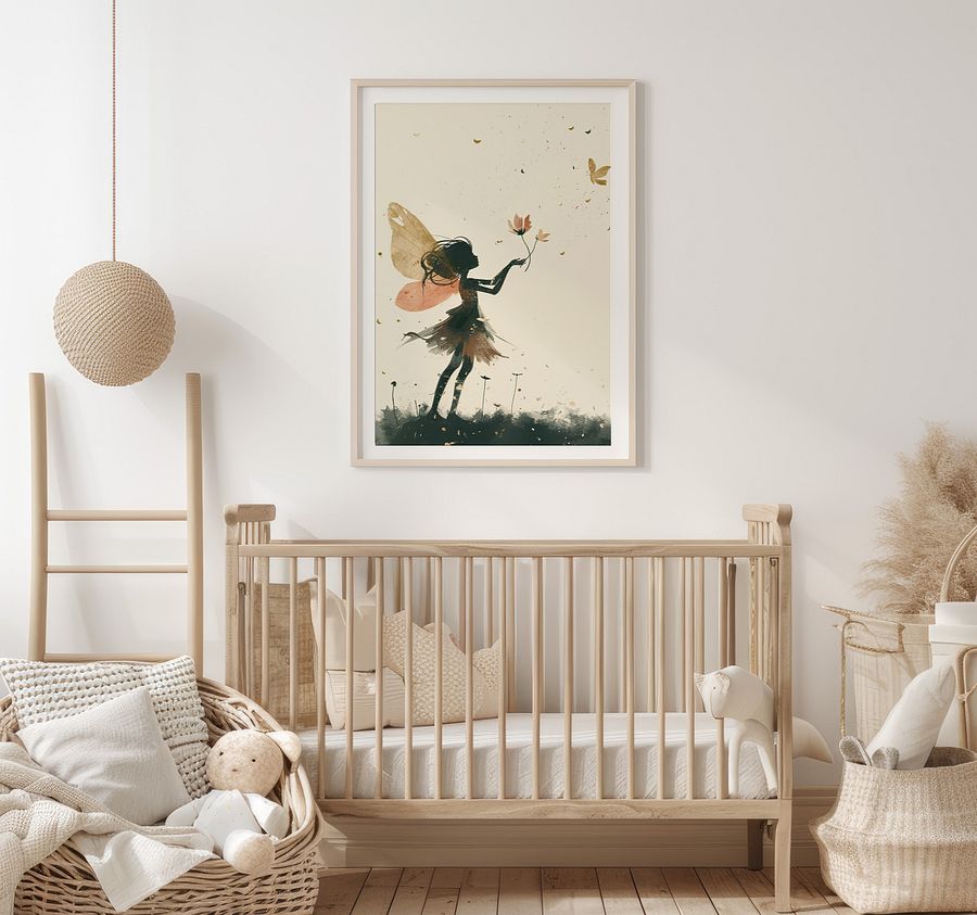 Watercolor Fairy Illustration Whimsical Nursery Art Print product image (8)