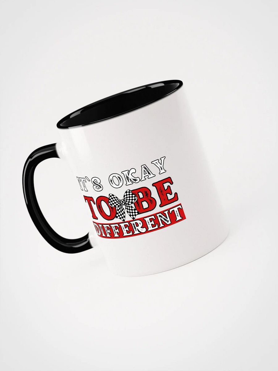 It`s Okay To Be Different, Checkered Bow Ceramic Mug product image (3)