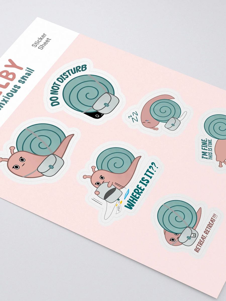 Shelby the Anxious Snail - Sticker Sheet product image (2)