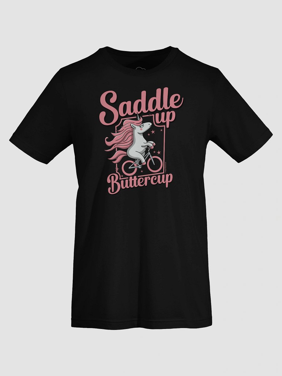 Sassy Unicorn & Saddle Up Buttercup; Funny Cycling T-Shirt – Cute Pink Retro Graphic Tee for Women, Teens & Girls product image (65)
