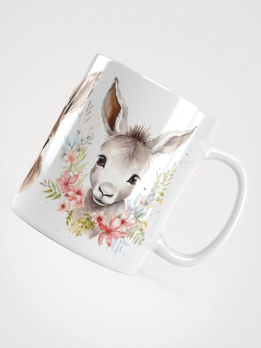Floral Donkey Trio White Glossy Mug product image (6)