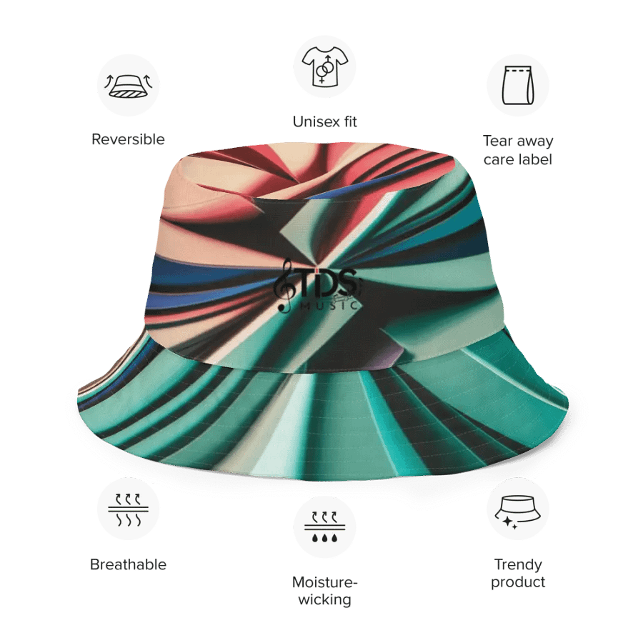 TDS Music Reversible Bucket Hat - Multicolored Design product image (12)