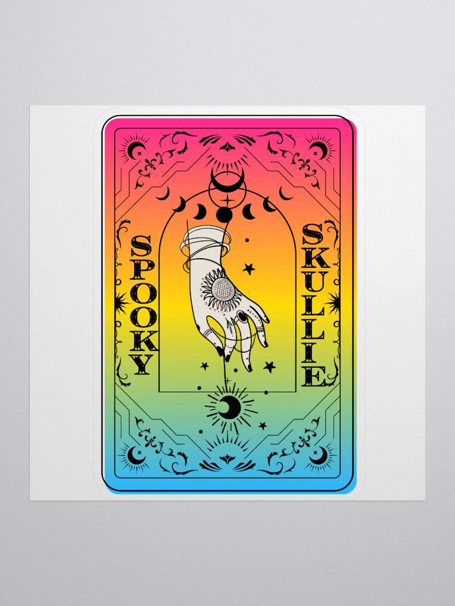 Spooky Skullie Pan Tarot Card Sticker product image (1)