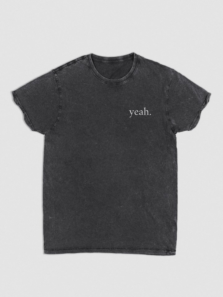 “yeah.” Embroidered Distressed Tee product image (3)