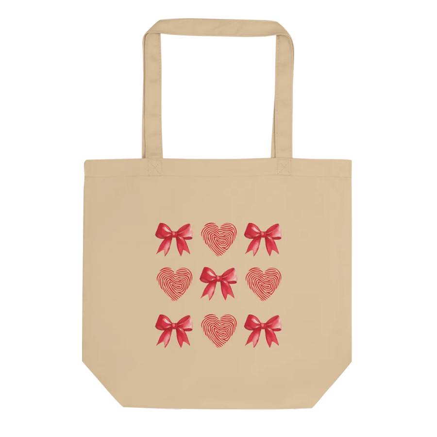 Romantic Bows True Crime Natural Canvas Bag product image (2)