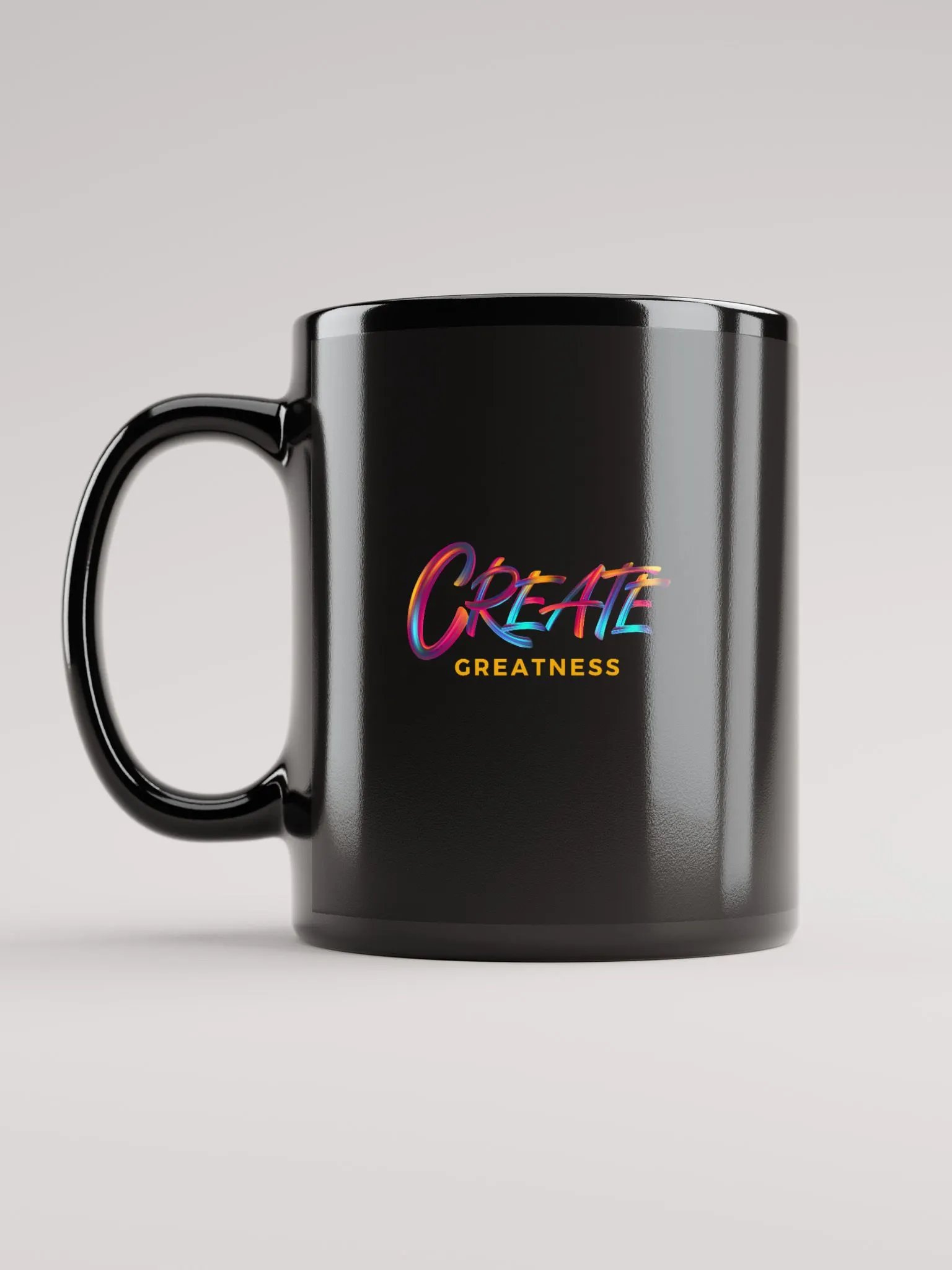 Born to Prosper + Rainbow Create Greatness Glossy Black Mug product image (12)