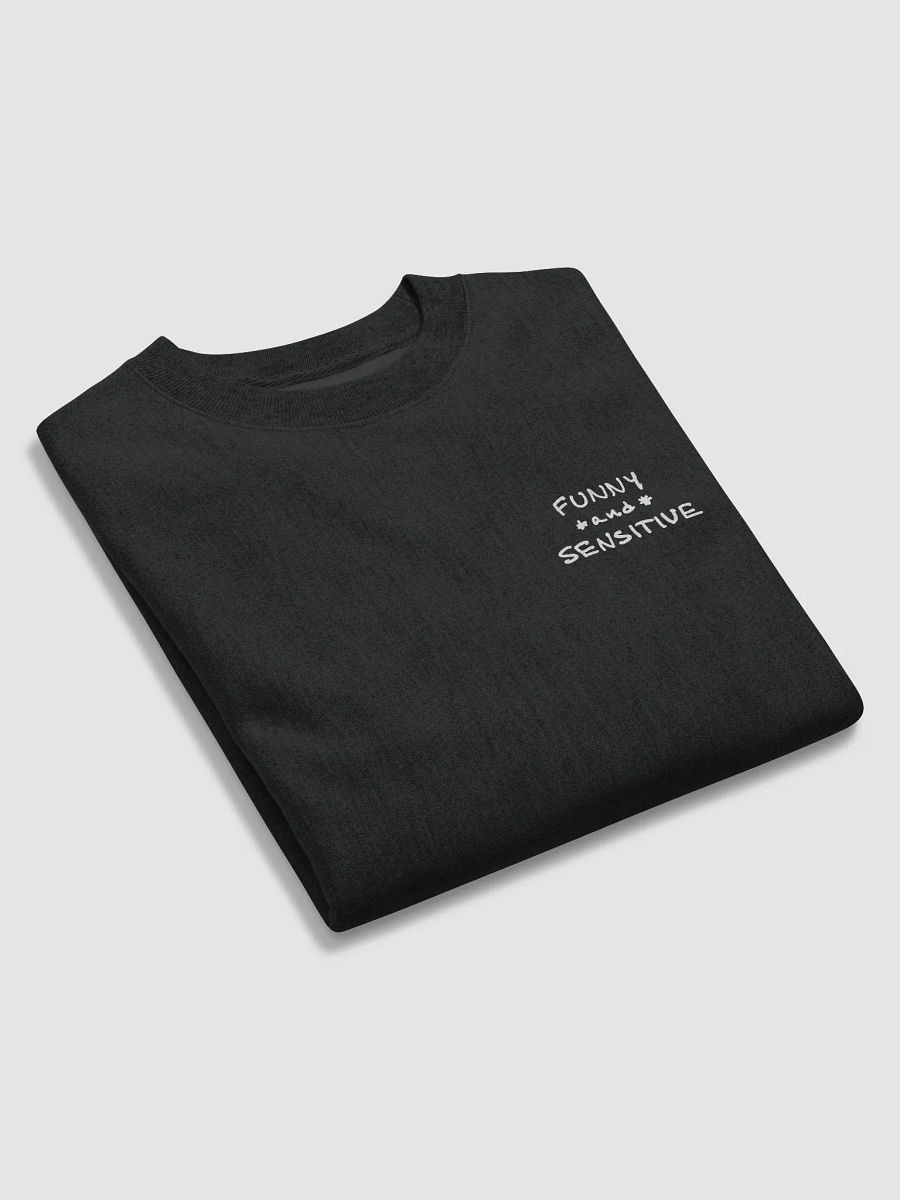 FUNNY *and* SENSITIVE (sm. white design) Champion Cotton Max Sweatshirt product image (5)