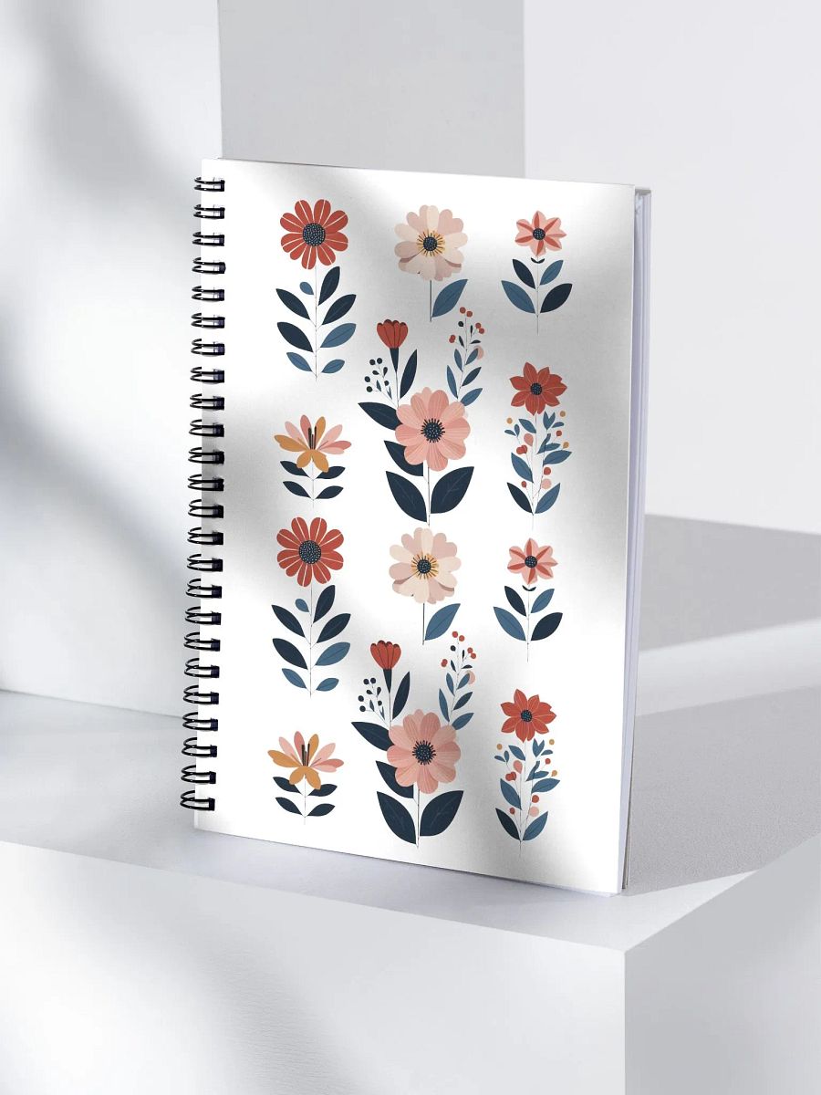 Geometric Floral Bliss Spiral Notebook product image (4)