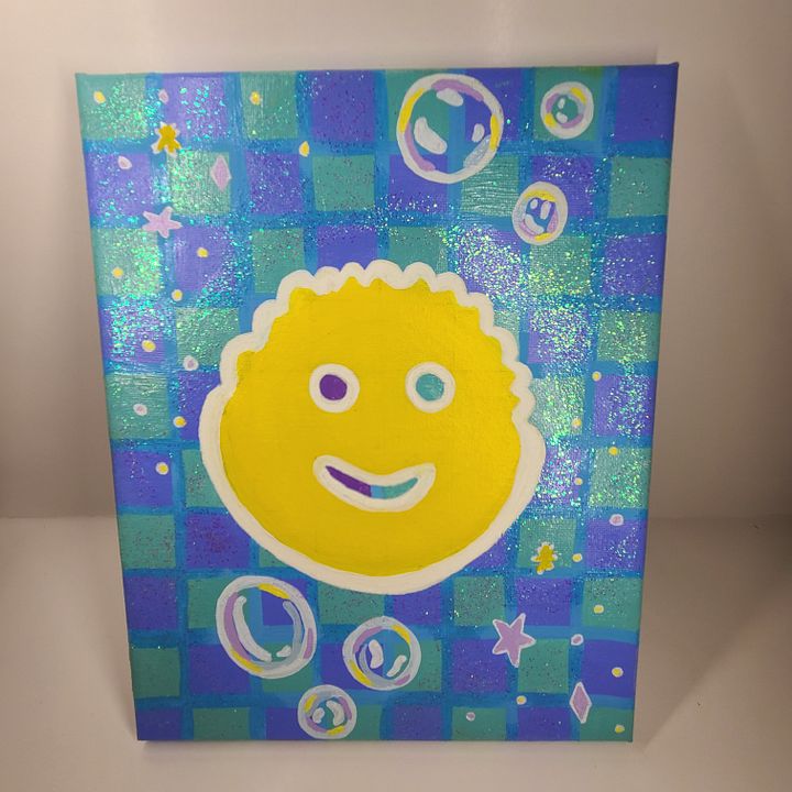 YAASSS, SCRUB DADDY!!! 8x10 painting on canvas product image (2)