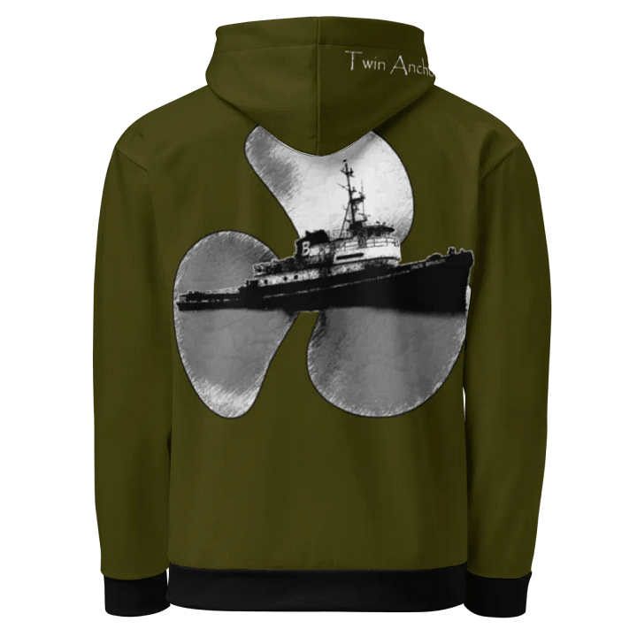 Green Three blade prop & Jack tug Hoodie product image (1)