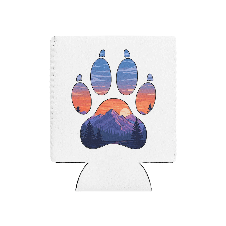 Mountain Adventure White Koozie product image (1)