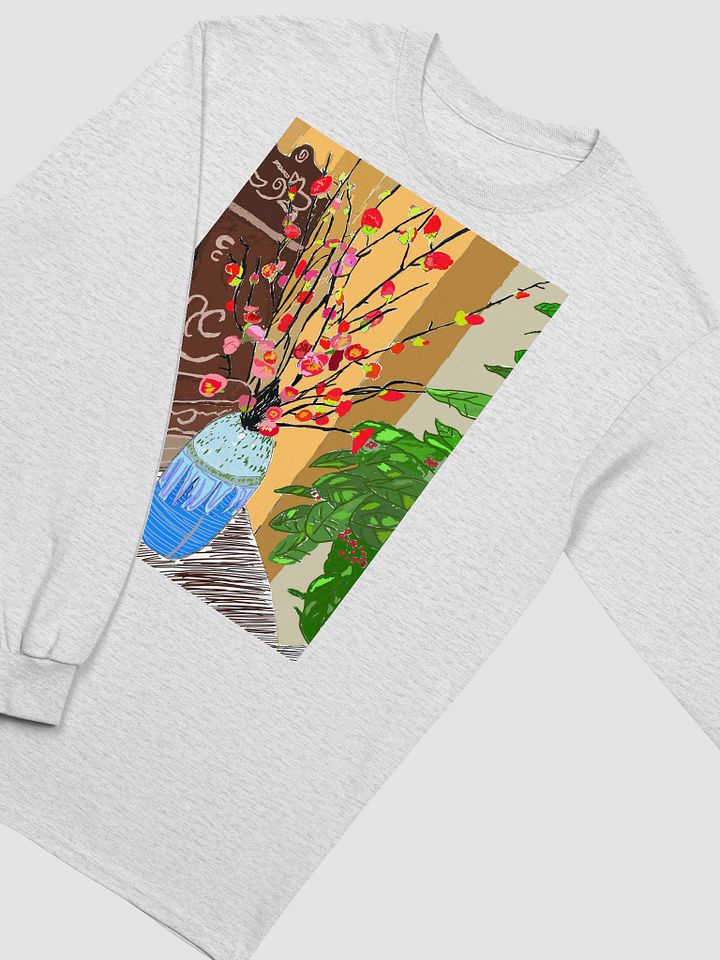 Gildan Ultra Cotton Long Sleeve T-Shirt: flower vase product image (2)