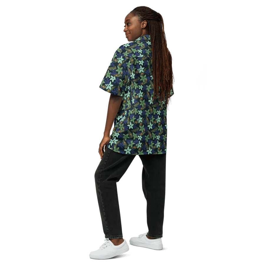 Midnight Tropical Floral Hawaiian Shirt product image (12)