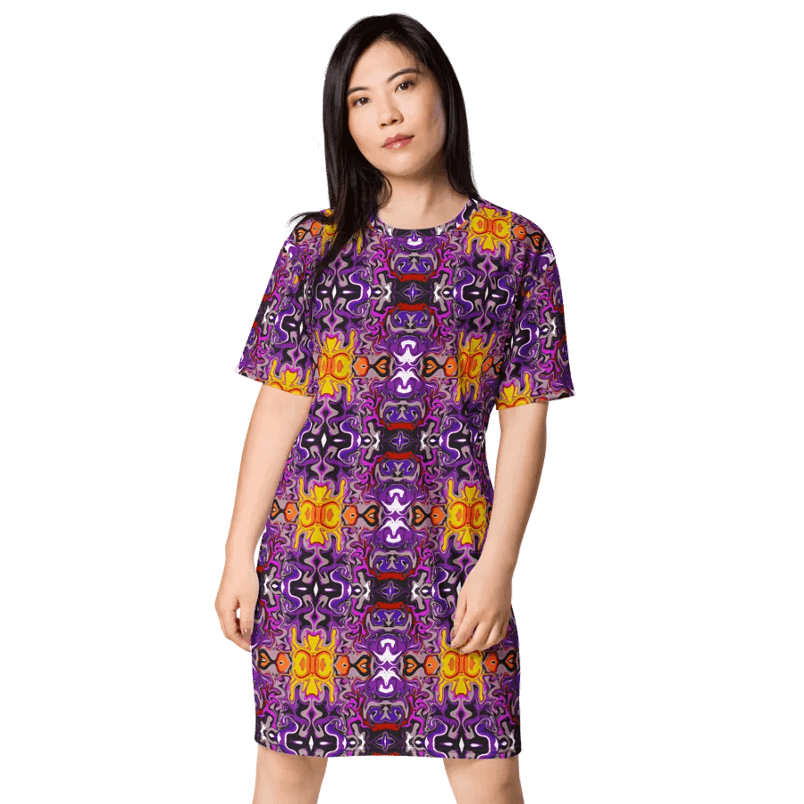 Purple African Inspired Pattern Dress product image (2)