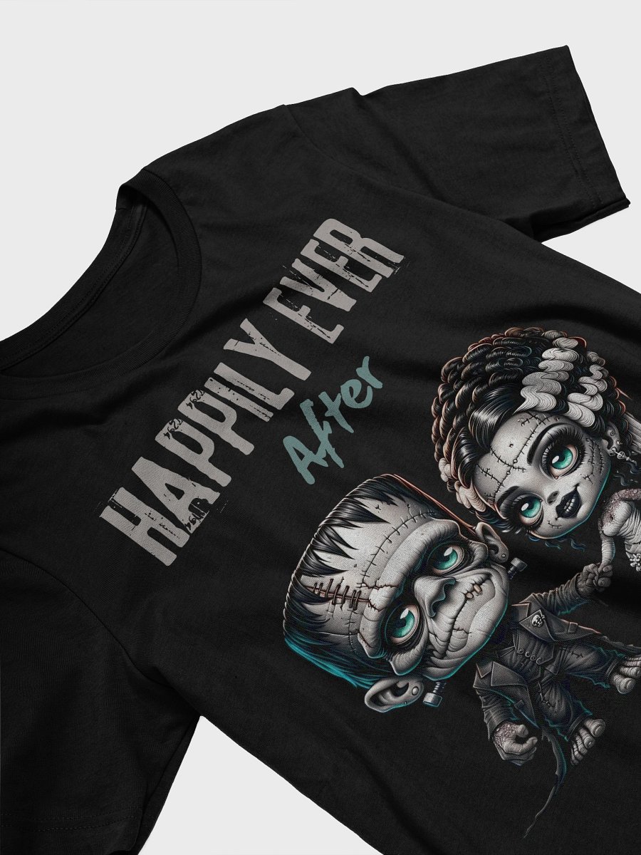 Happily Ever After Cartoon Frankenstein and Bride T-Shirt product image (3)