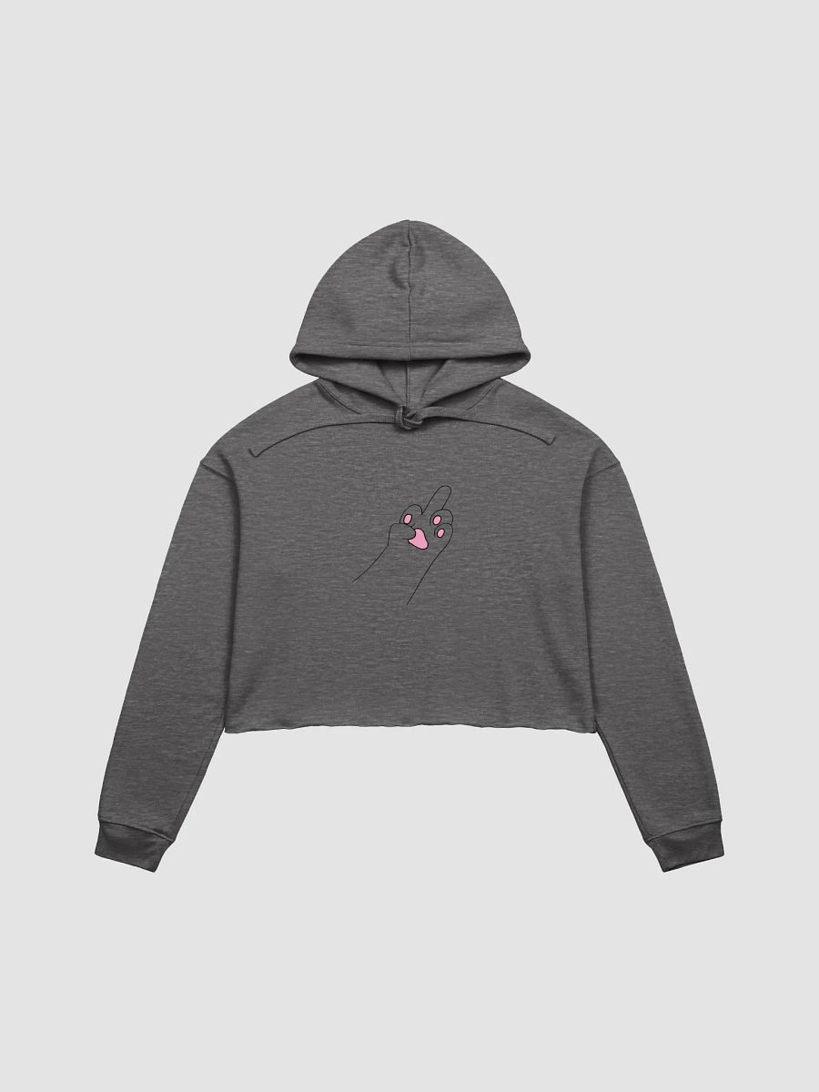 Middle Finger Cat Paw Crop Hoodie product image (3)