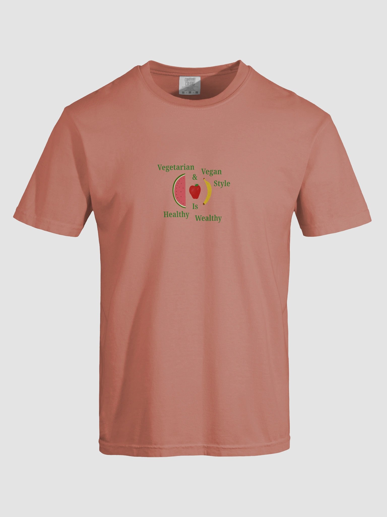 Healthy is Wealthy Vegetarian & Vegan T-Shirt product image (7)