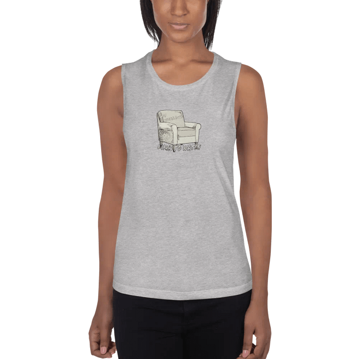 My husband likes to watch flowy tank top product image (9)