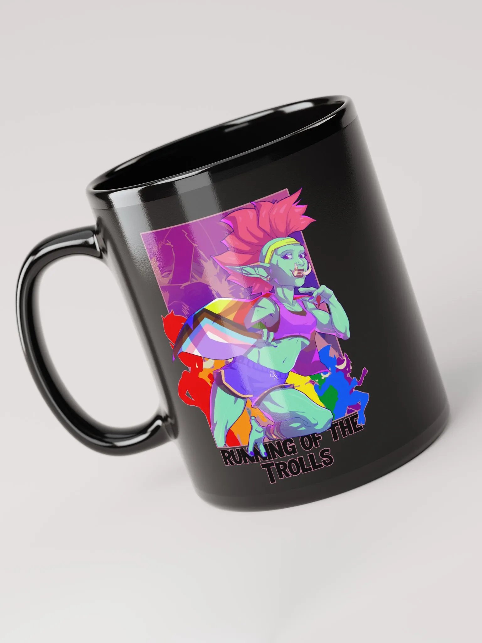 Troll Racer Black Mug - by Eggu product image (5)