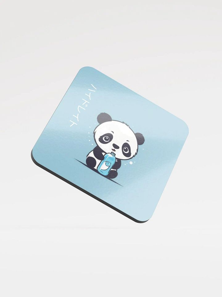 Hydrate Panda Glossed Cork Coaster product image (1)