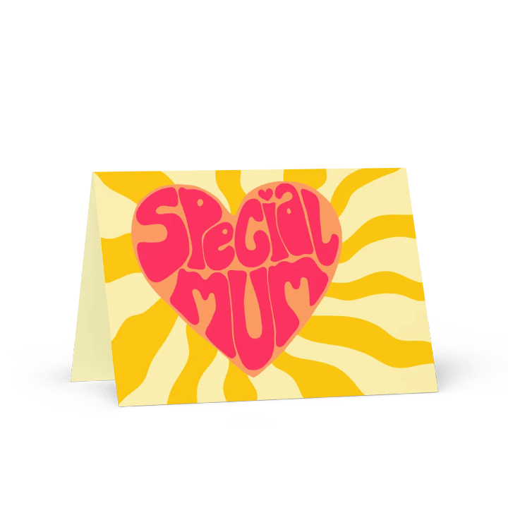 Special Mum sunburst retro landscape greetings card product image (1)