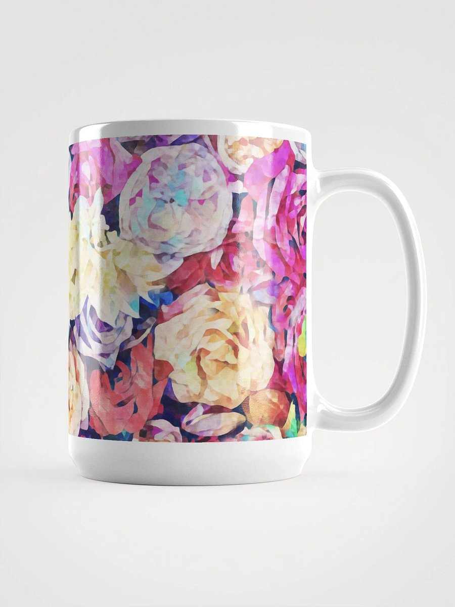 Abstract Graphic | White Coffee Mug | Mixed Blooms Floral product image (3)
