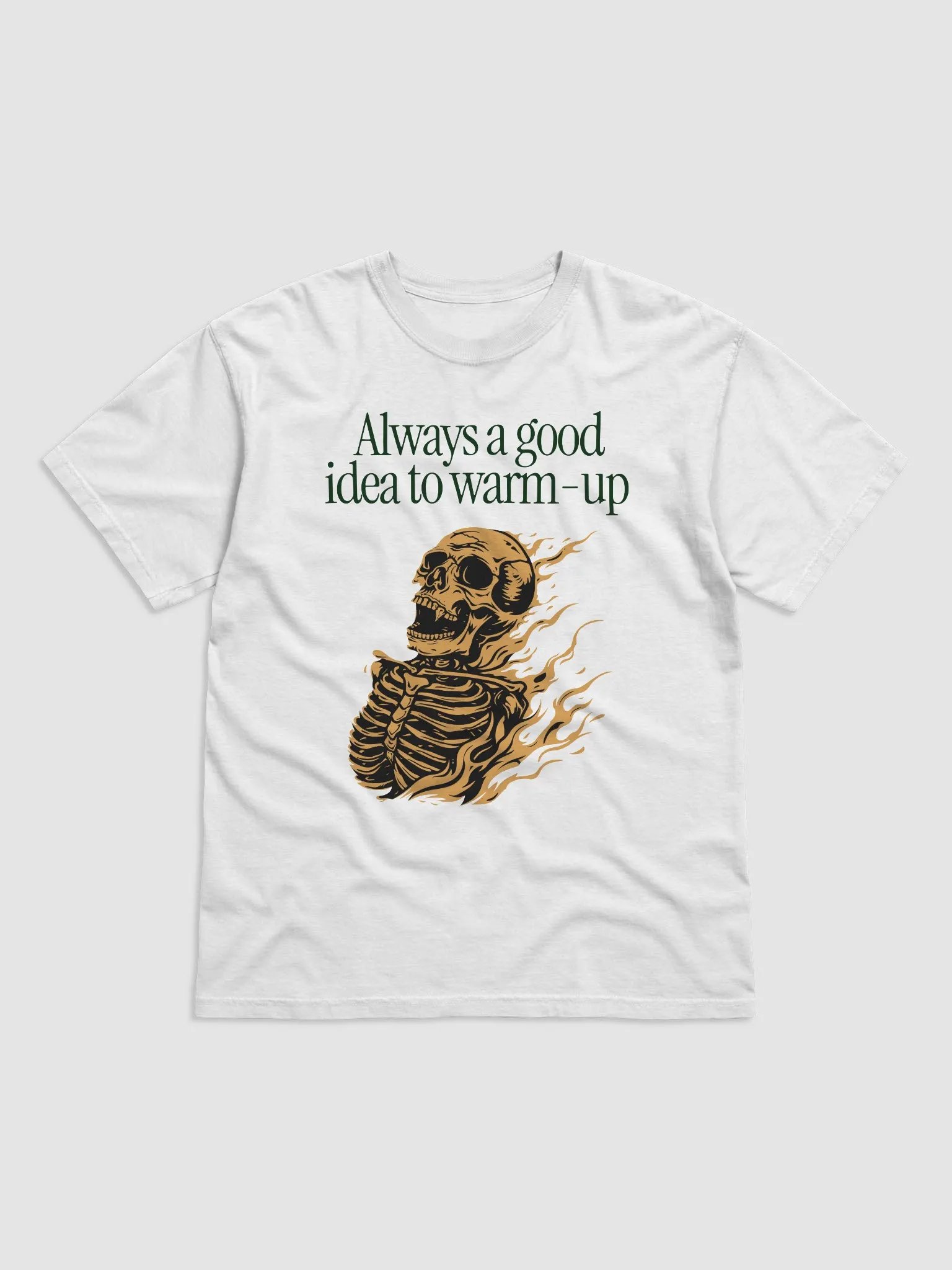 Flaming Skeleton Warm-Up Tee product image (4)