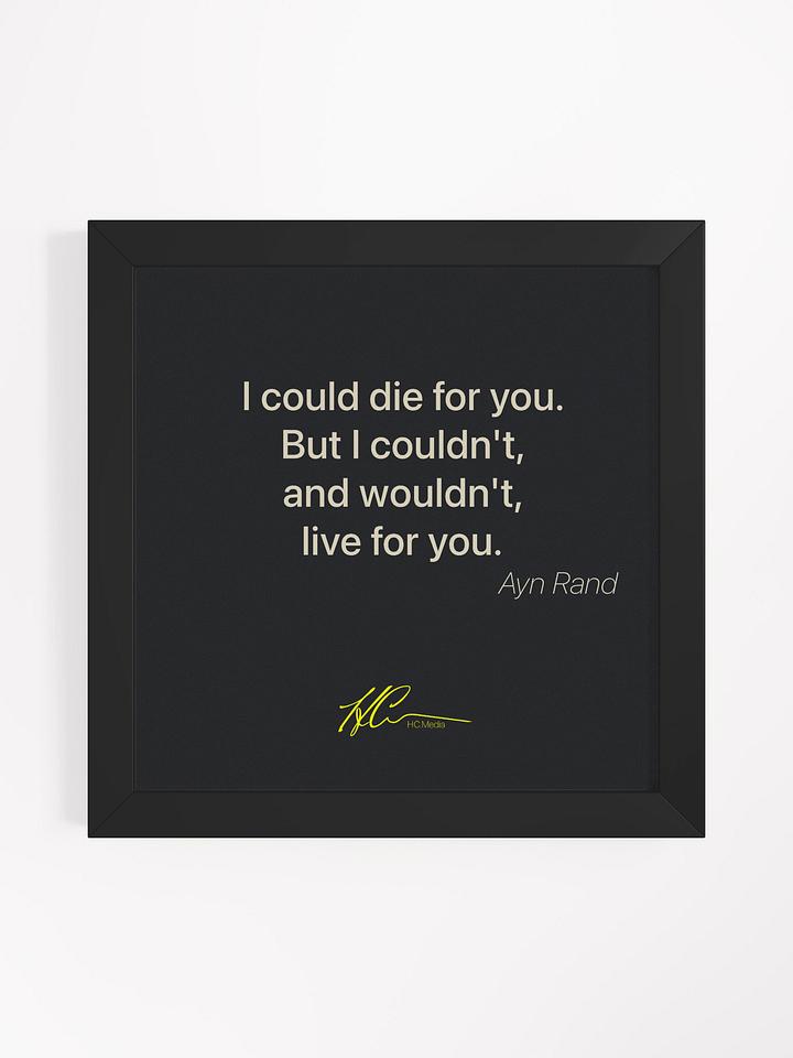 Ayn Rand Q6 - Framed Poster product image (1)