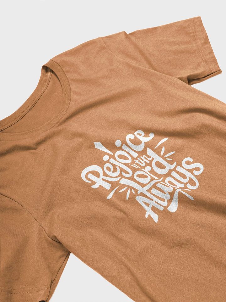 Rejoice in the Lord Always – Philippians 4:4 Bible Verse Bella+Canvas Supersoft T-Shirt product image (1)