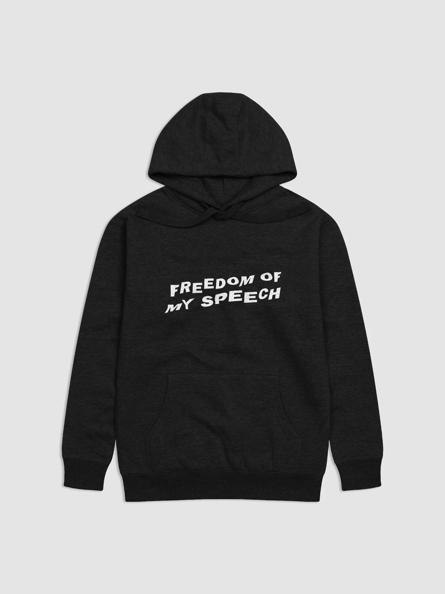 "Freedom of My Speech" Statement Hoodie — White Print Edition product image (1)