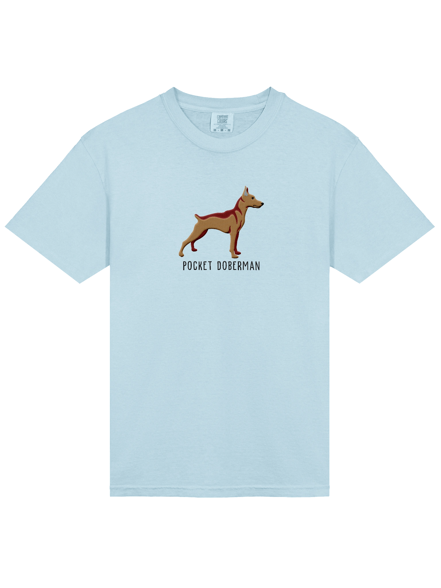 Pocket Doberman T-Shirt(Embroidered) of a Miniature Pinscher(Tan) product image (53)