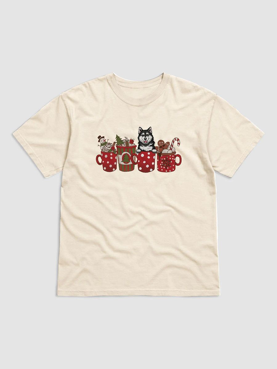 Cute Pomsky in a Christmas Cup T-Shirt | Funny Christmas Pup in a Cup product image (14)