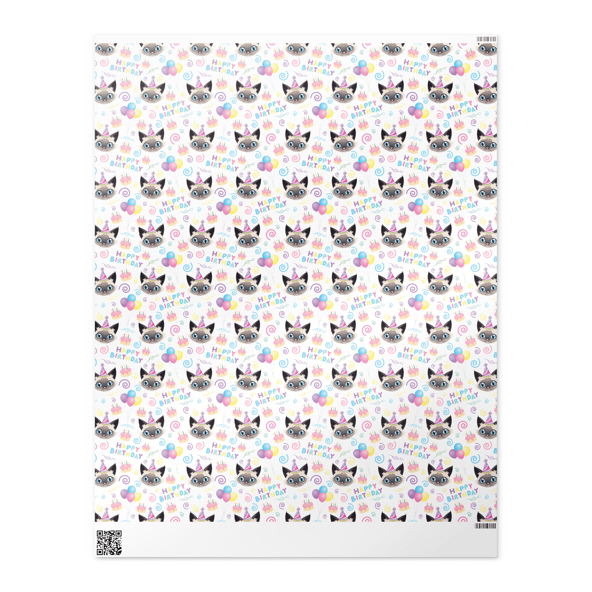 Siamese Cat Birthday Wrapping Paper product image (4)
