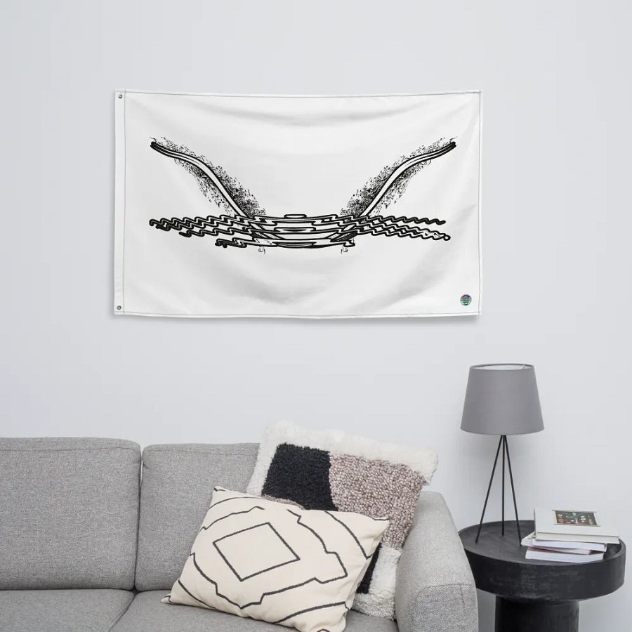Flag - White - HApex Gear White Logo product image (8)