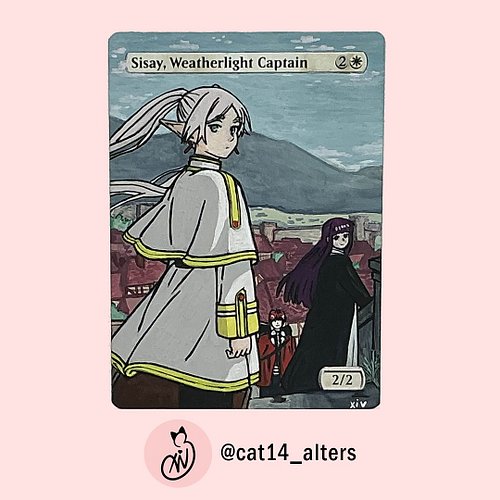 Neato Frieren commission I shipped out today. This one was fun, especially the part where there was an accident in my studio ...