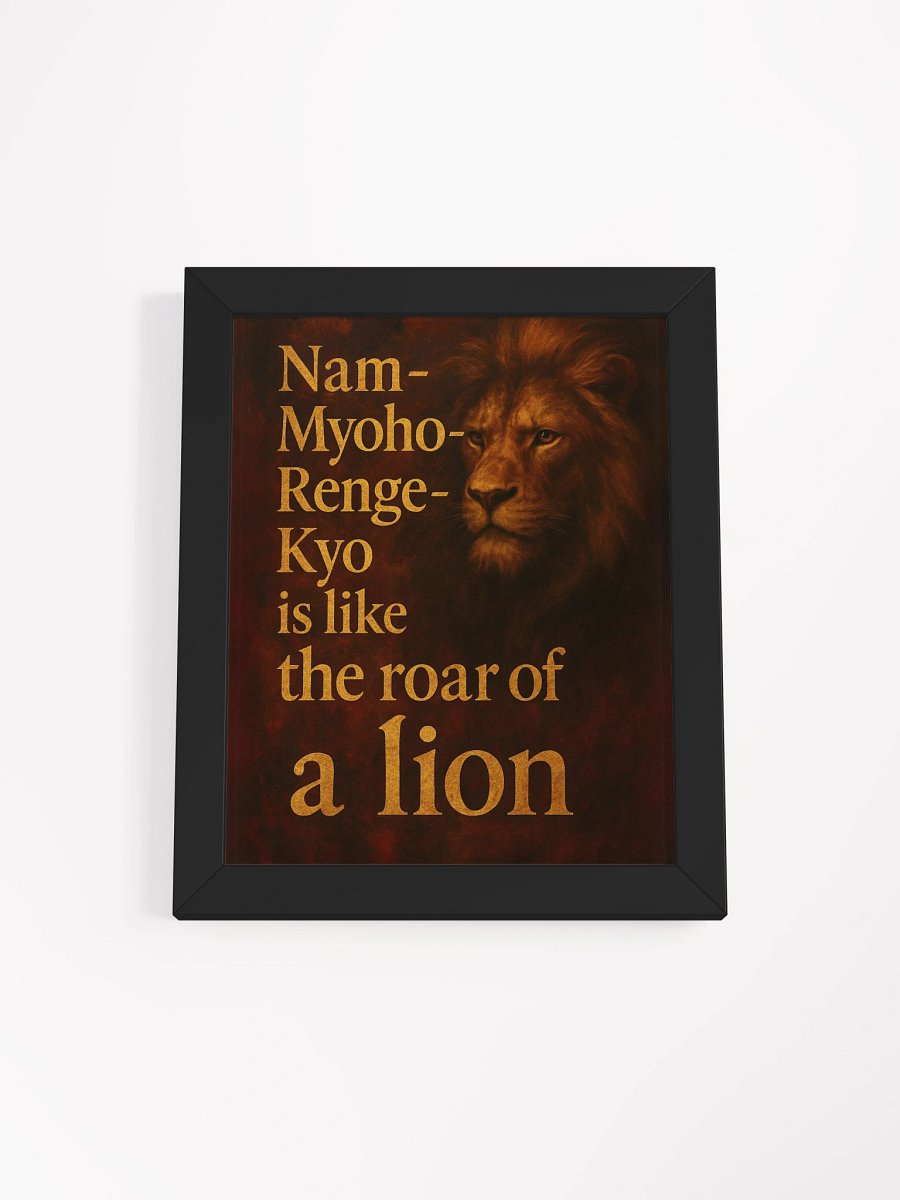 Nam-Myoho-Renge-Kyo Lion Roar Framed Poster – Bold Nichiren Buddhism Wall Art product image (4)
