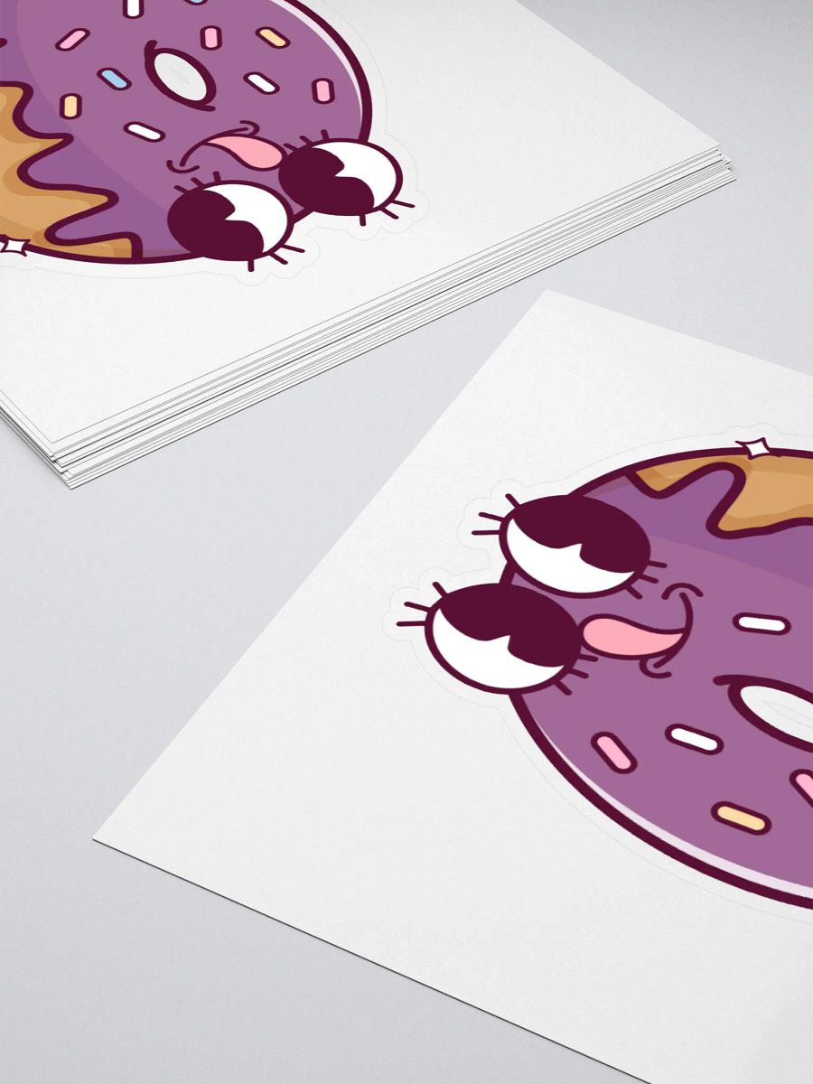 Cute Retro Style Donut Kiss Cut Sticker product image (4)