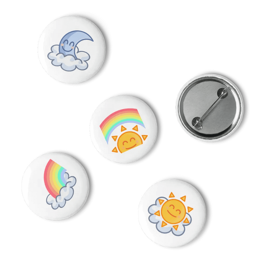 Cute Weather Pin Badges product image (6)