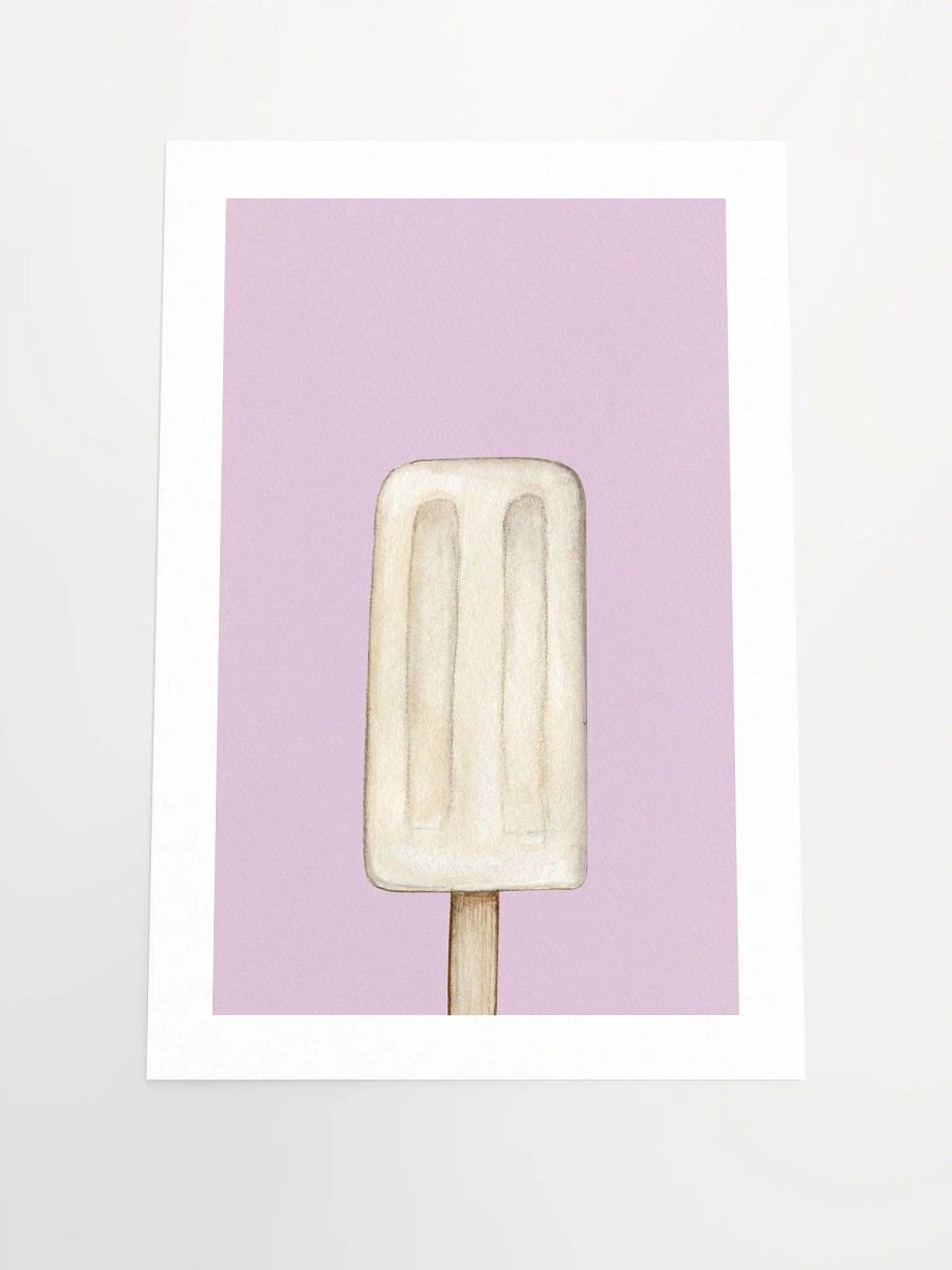 Minimalist White Popsicle on Lilac Background Wall Art product image (3)