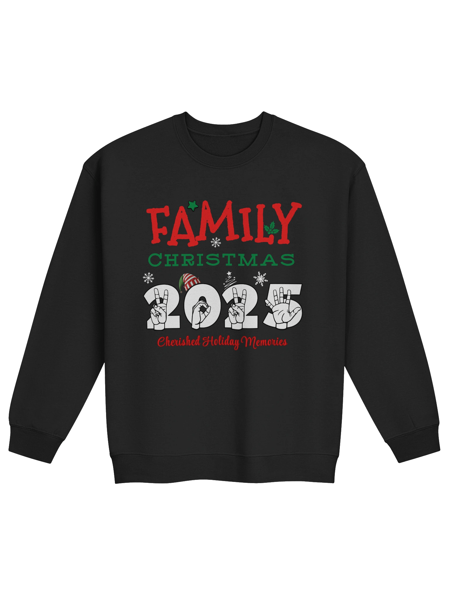 "Family Christmas 2025 – ASL Holiday Sweatshirt" by Able Lingo product image (1)