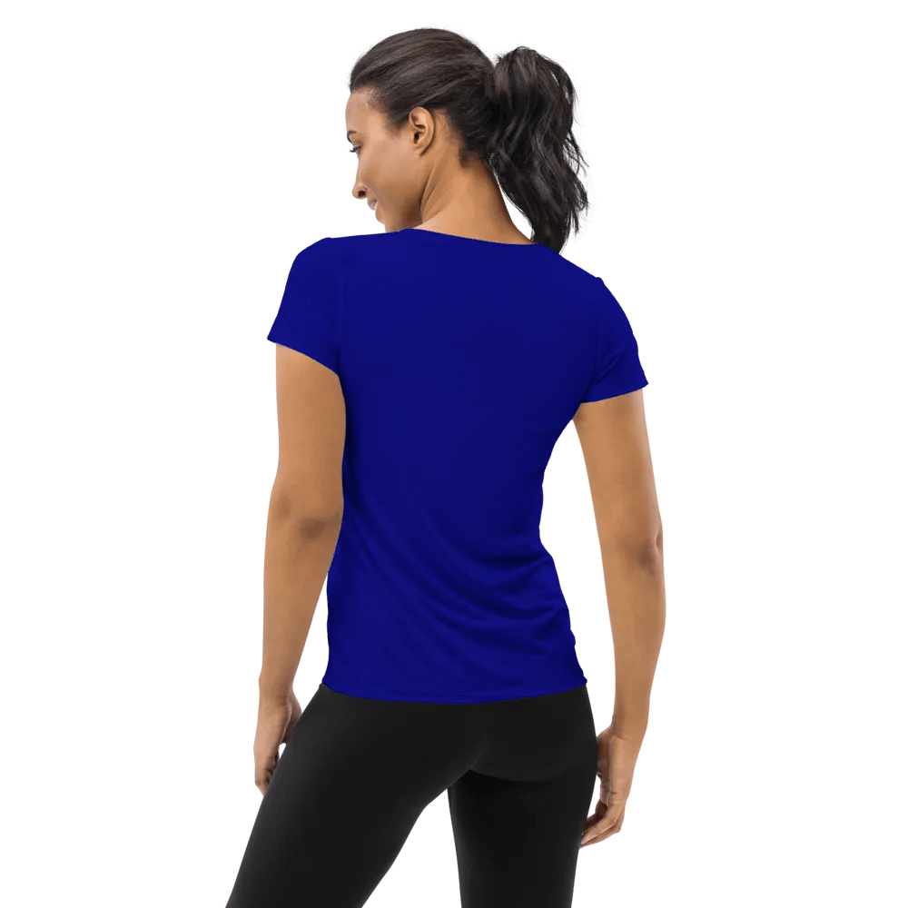 Plain Color Navy Blue Athletic T-Shirt product image (2)