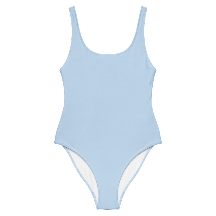 Baby Blue Solid Color Retro Inspired Women's One Piece Swimsuit product image (1)
