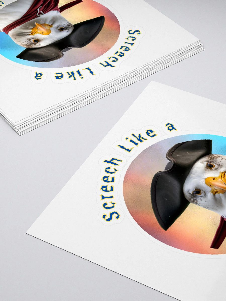 Screech Like a Pirate Gull Kiss Cut Stickers product image (10)