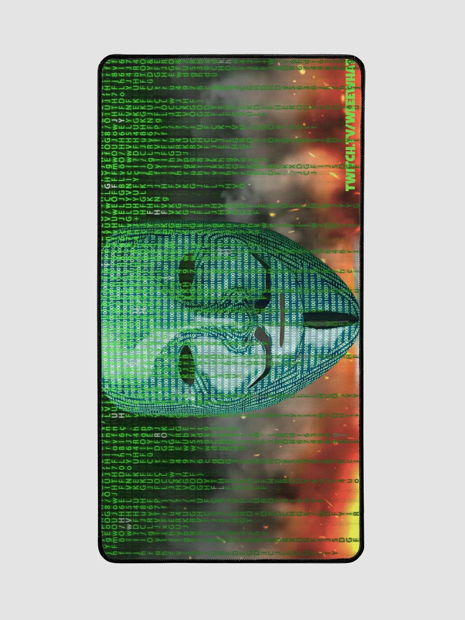 Matrix/Hacker With Fire Desk Mat product image (2)
