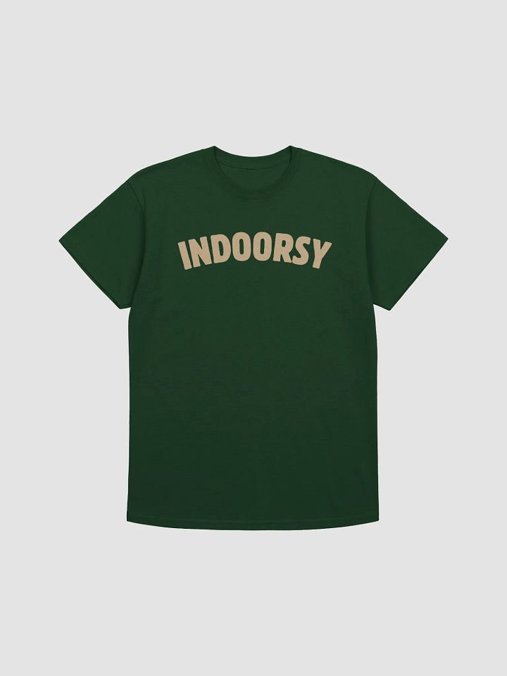 Indoorsy T-Shirt (Tan Text) product image (1)